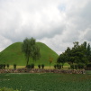 Giant tombs at Tumuli Park. 