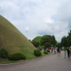 Giant tombs at Tumuli Park. 