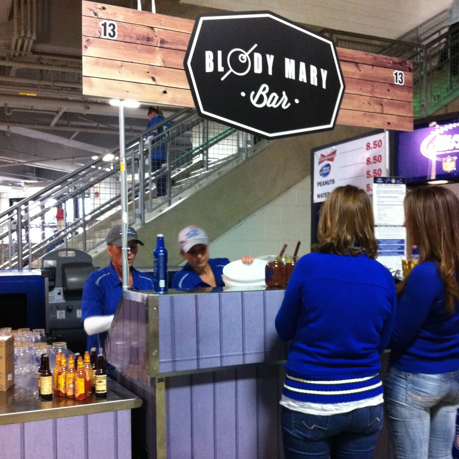 Bloody Mary Bar inside Ford Field